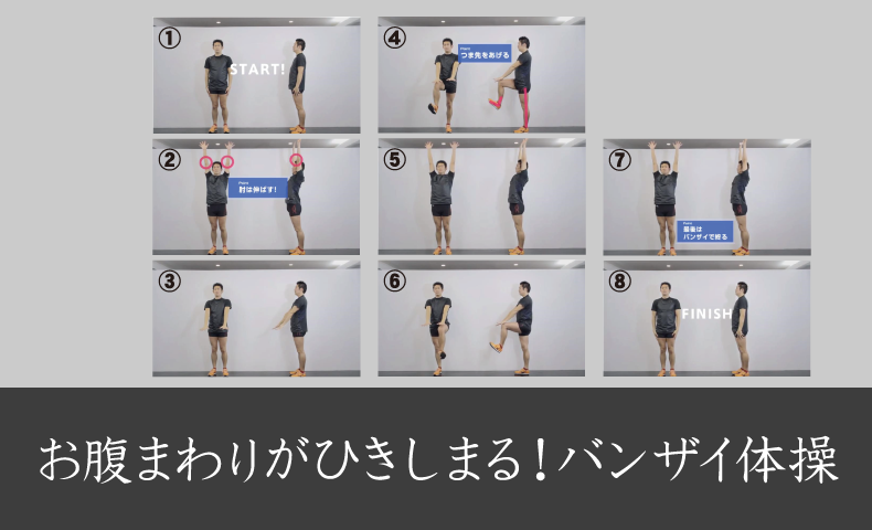 ダイエットのバンザイ体操